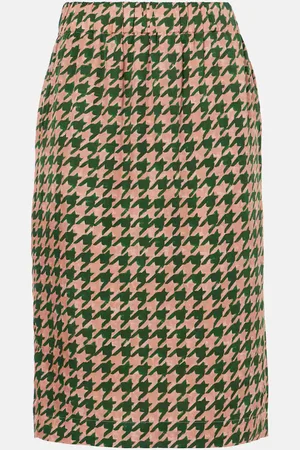 DRIES VAN NOTEN Houndstooth pencil skirt