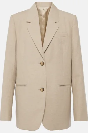 Totême Single-breasted linen-blend blazer