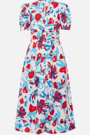 Diane von Furstenberg Heather floral cotton-blend midi dress