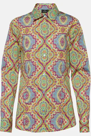 Etro Printed cotton-blend shirt