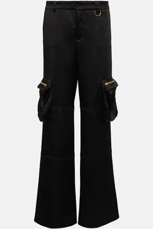 BLUMARINE Low-rise satin cargo pants
