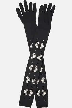 Simone Rocha Embellished knit gloves