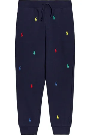 Ralph Lauren Embroidered cotton-blend sweatpants