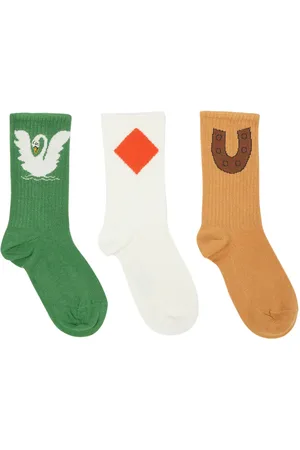 Mini Rodini Set of 3 printed cotton-blend socks