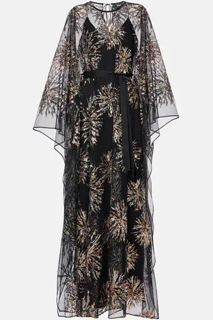‎Taller Marmo‎ Gran Soleil embellished tulle kaftan