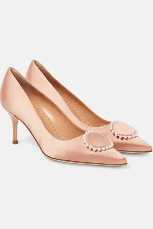 Manolo Blahnik Kifaclo 70 embellished satin pumps