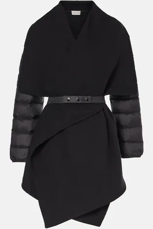 Moncler Down-paneled wool-blend coat