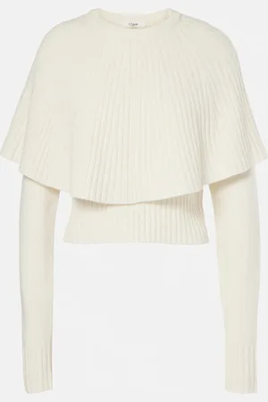 Chloé Caped wool and cashmere top