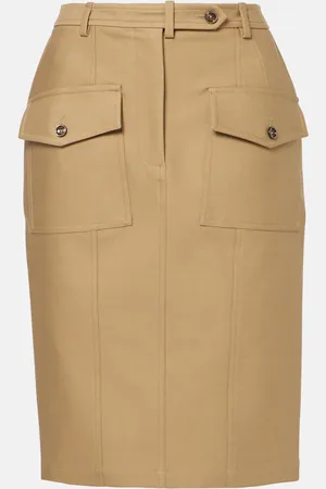 Tom Ford Cotton-blend tricotine midi skirt