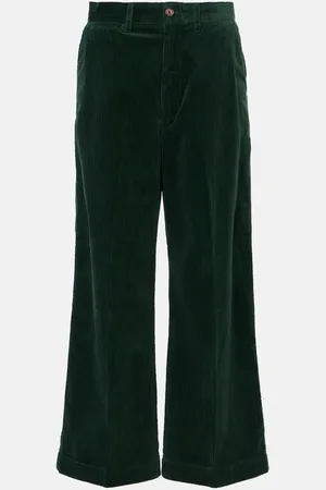 Ralph Lauren High-rise cotton corduroy wide-leg pants