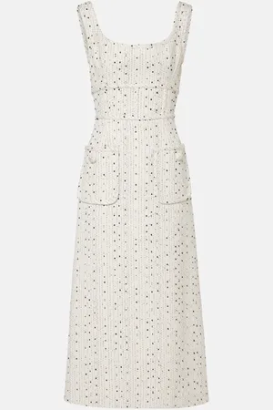 Elie saab Sequined silk-blend tweed midi dress