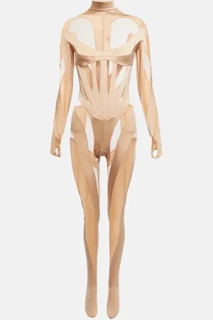 MUGLER Paneled jumpsuit