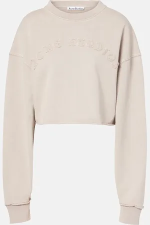 Acne Studios Logo cropped cotton jersey sweatshirt