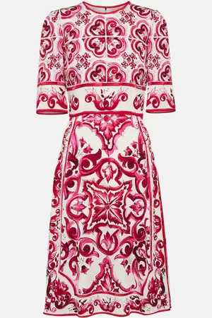 Dolce & Gabbana Printed charmeuse midi dress