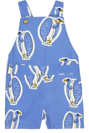 Mini Rodini Printed cotton overalls