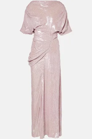 DRIES VAN NOTEN Sequined draped gown