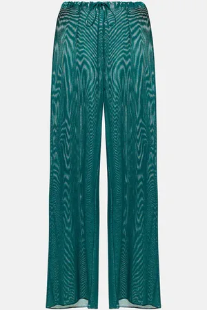 Oseree LamÃ© wide-leg pants