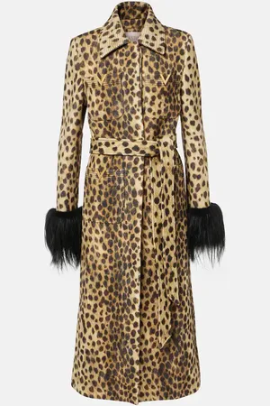 VALENTINO Jaguar Spots VGold belted wool coat