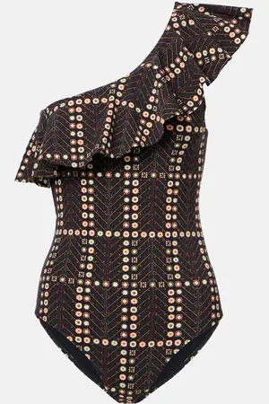Marant Etoile Siciliyage ruffled one-shoulder swimsuit