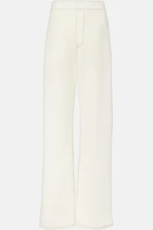 Alaïa High-rise wool-blend wide-leg pants