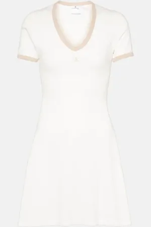 Courrèges Logo cotton minidress