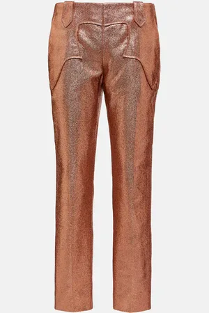 Tom Ford Iridescent sable straight-leg pants