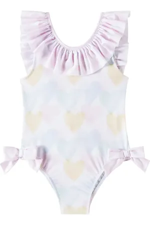 PATACHOU Bow-detail printed swimsuit