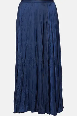 Ralph Lauren Crushed satin midi skirt