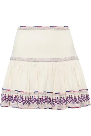 Marant Etoile Tyruss embroidered cotton miniskirt