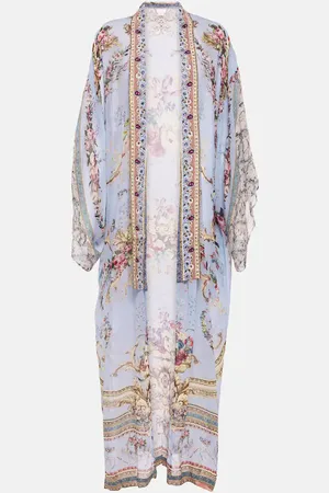Camilla Embellished silk beach cover-up