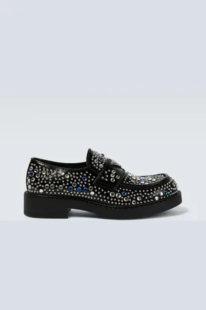 Prada Embellished leather loafers