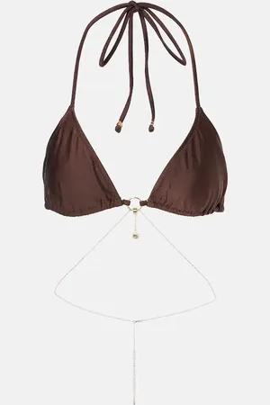 Bananhot Chain-detail triangle bikini top