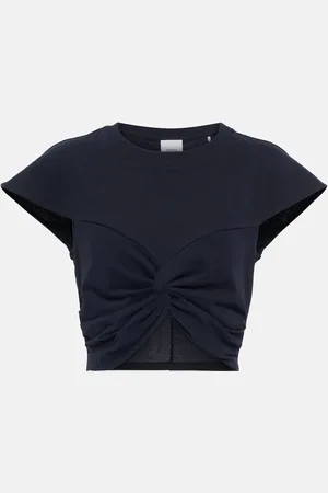 Isabel Marant Zineae cotton jersey crop top