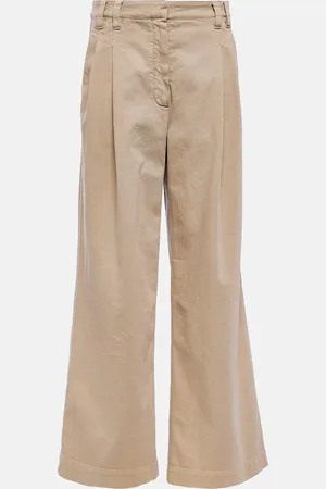 Brunello Cucinelli Pleated wide-leg cotton pants