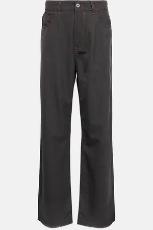 Miu Miu Mid-rise straight-leg wool pants