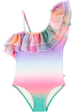 Molo Nilla ruffled one-shoulder swimsuit