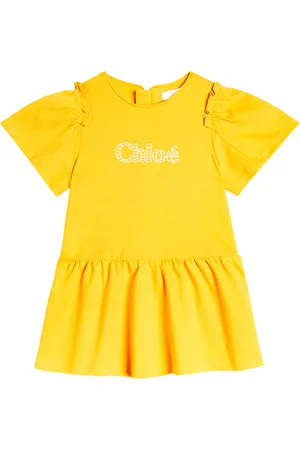 Chloé Baby logo cotton jersey dress