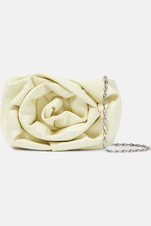 Burberry Rose gathered leather clutch