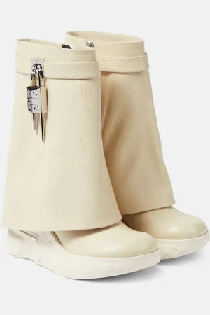 Givenchy Shark Lock Biker leather ankle boots