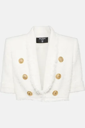 Balmain Spencer cropped tweed jacket