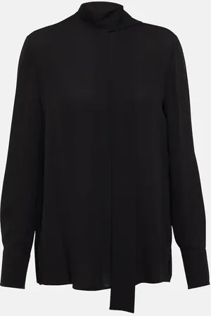 VALENTINO Tie-neck silk georgette blouse