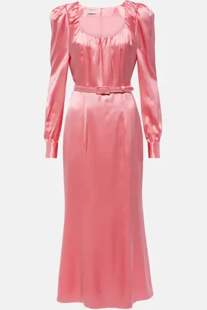Alessandra Rich Silk satin midi dress