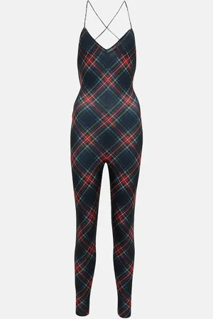 Norma Kamali Fara tartan jumpsuit