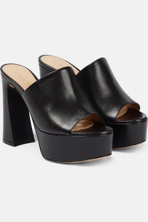 Gianvito Rossi Holly leather platform mules