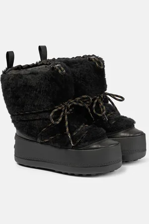 Max Mara Shearling-trimmed snow boots