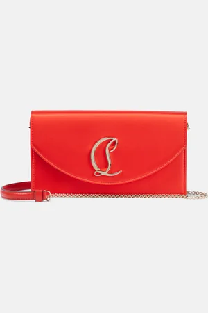 Christian Louboutin Loubi54 Small satin crossbody clutch