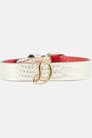 Christian Louboutin Loubilink lizard-effect leather bracelet