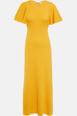 Chloé Ribbed-knit wool midi dress