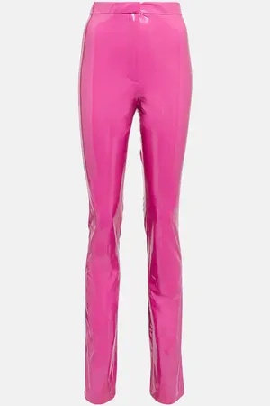 ROTATE Laminated high-rise slim pants