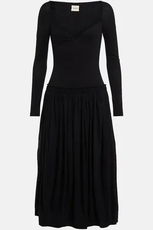Khaite Cotton jersey midi dress
